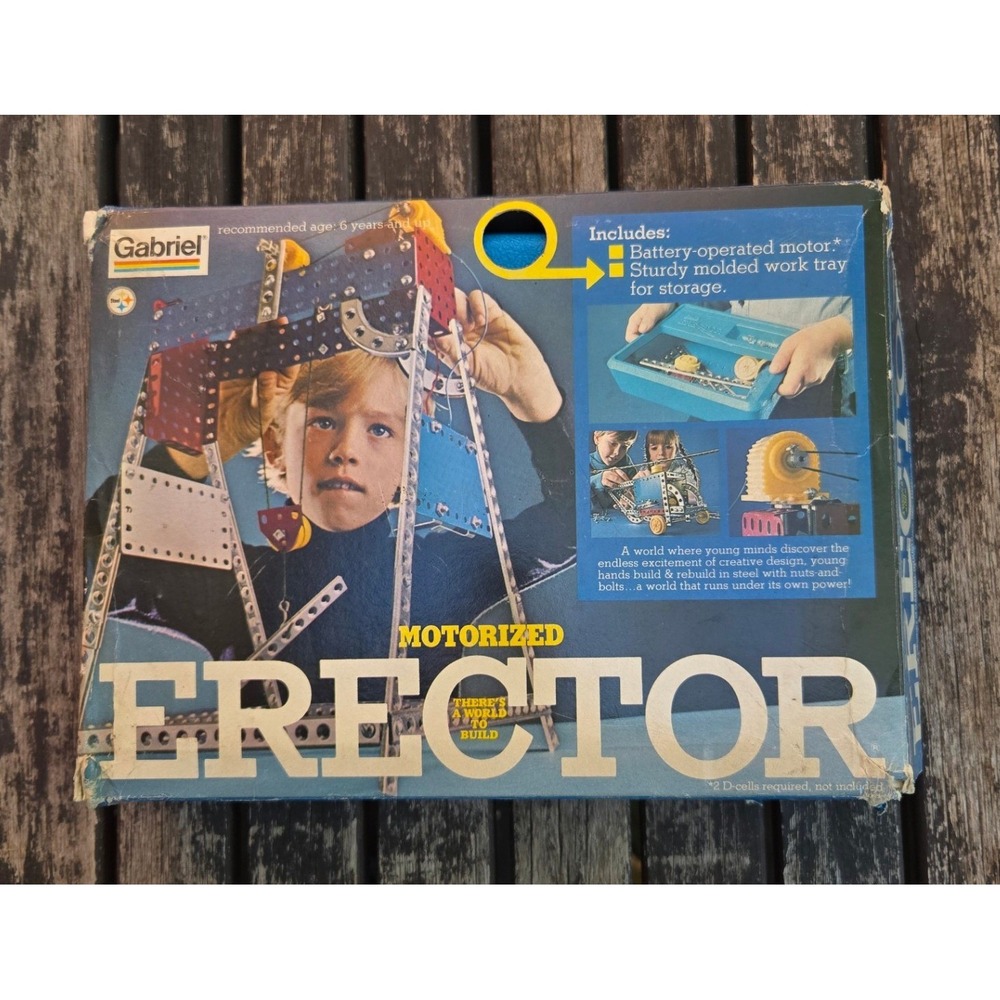 Vintage 1976 Gabriel Motorized Erector Set No. 36142